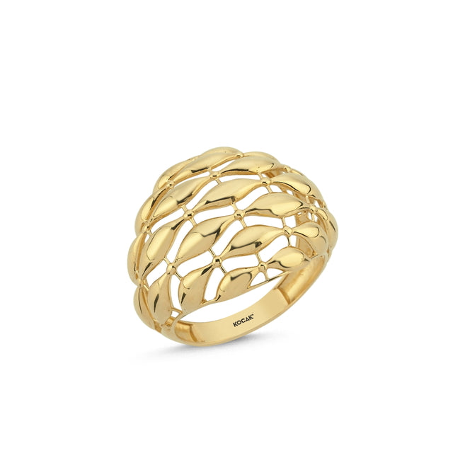 14ct Baroque Design Gold Ring