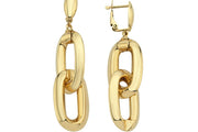 14ct Oval Design Gold Earrings