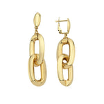 Load image into Gallery viewer, 14ct Oval Design Gold Earrings