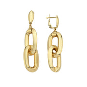 14ct Oval Design Gold Earrings