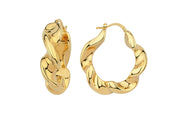 14ct Alga Design Gold Earrings