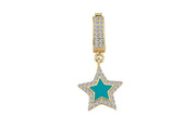 14ct Colour Yildiz Design Gold Pendant (Chain Not Included)