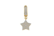 14ct Stone Set Yildiz Design Gold Pendant (Chain Not Included)