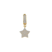 14ct Stone Set Yildiz Design Gold Pendant (Chain Not Included)