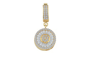 14ct Stone Set Yuvarlak Design Gold Pendant (Chain Not Included)