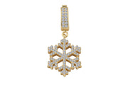 14ct Stone Set Kar Tanesi Design Gold Pendant (Chain Not Included)