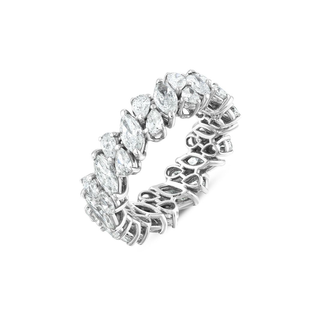 3.94 Karat Full Eternity Diamond Ring