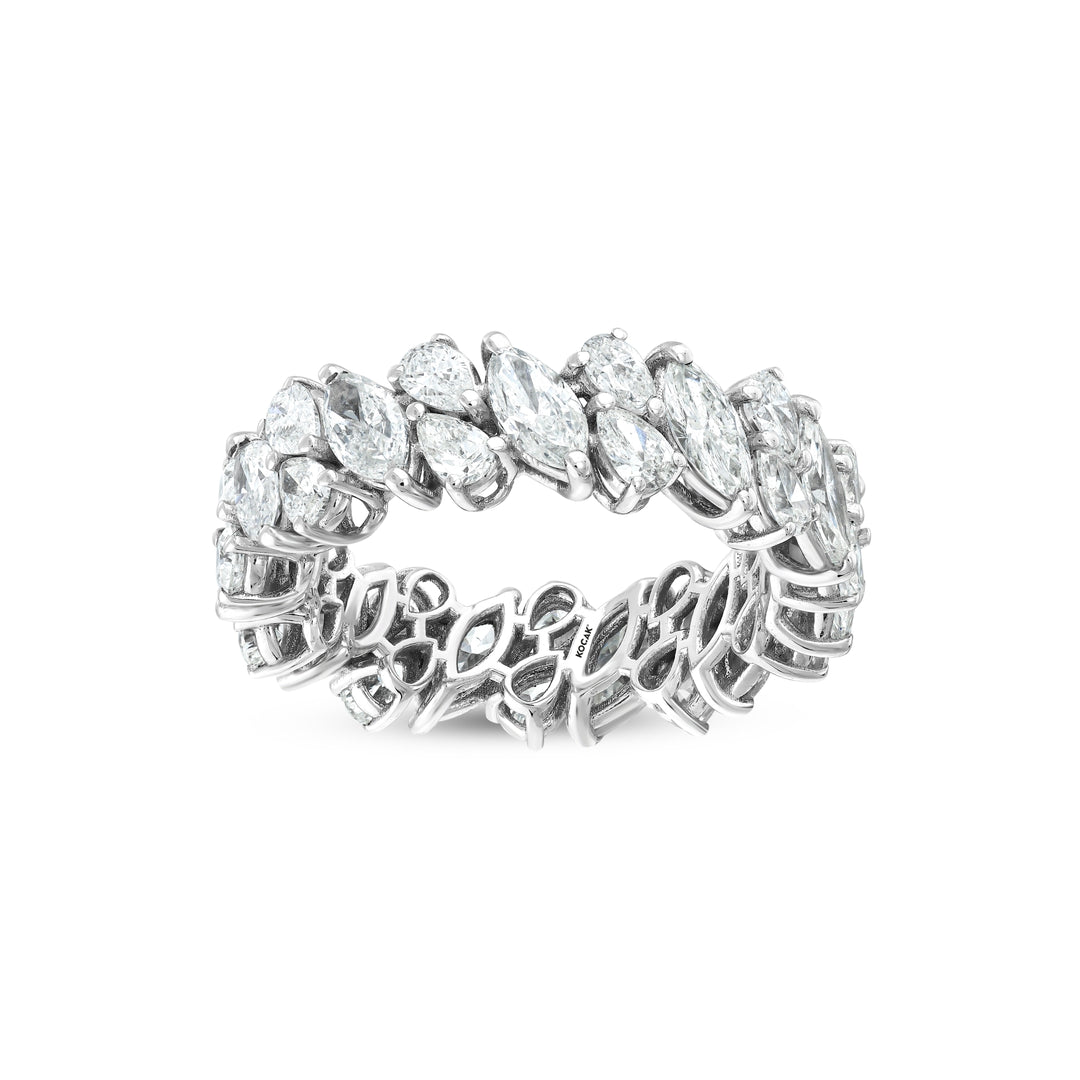 3.94 Karat Full Eternity Diamond Ring