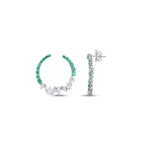 Load image into Gallery viewer, 5.22 Karat Diamond Emerald Earrings