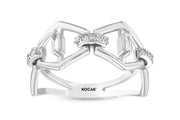 0.18 Karat Baguette Stone Set Diamond Ring