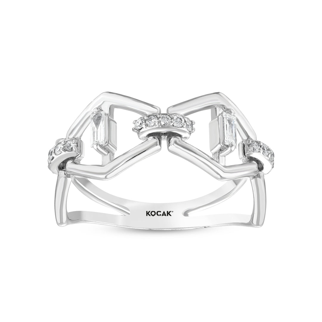 0.18 Karat Baguette Stone Set Diamond Ring