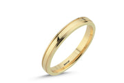 14ct 3mm Yellow Gold Stone Set Wedding Ring