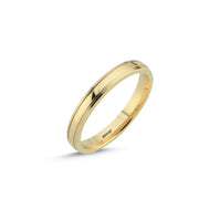 14ct 3mm Yellow Gold Stone Set Wedding Ring
