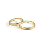 Load image into Gallery viewer, 14ct 3mm Yellow Gold Stone Set Wedding Ring