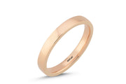 14ct 3mm Rose Gold Stone Set Wedding Ring