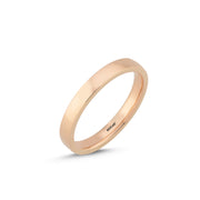 14ct 3mm Rose Gold Stone Set Wedding Ring