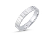 14ct 4mm White Gold Stone Set Wedding Ring