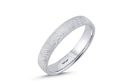 14ct 4mm White Gold Stone Set Wedding Ring