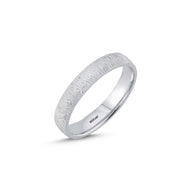 14ct 4mm White Gold Stone Set Wedding Ring