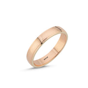 14ct 3mm Rose Gold Stone Set Wedding Ring