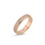 Load image into Gallery viewer, 14ct 3mm Rose Gold Stone Set Wedding Ring