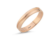 14ct 3mm Rose Gold Stone Set Wedding Ring