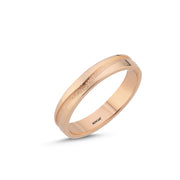 14ct 3mm Rose Gold Stone Set Wedding Ring