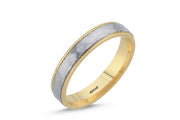 14ct 6mm Yellow & White Gold Wedding Ring