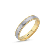 14ct 6mm Yellow & White Gold Wedding Ring