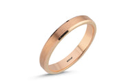 14ct 3.5mm Rose Gold Stone Set Wedding Ring