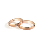 Load image into Gallery viewer, 14ct 3.5mm Rose Gold Stone Set Wedding Ring