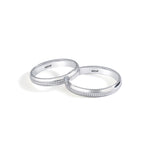 Load image into Gallery viewer, 14ct 3mm White Gold Stone Set Wedding Ring