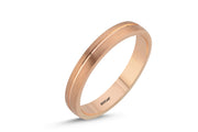 14ct 3,5mm Rose Gold Stone Set Wedding Ring