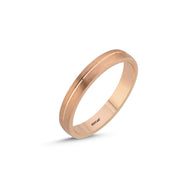 14ct 3,5mm Rose Gold Stone Set Wedding Ring