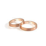 Load image into Gallery viewer, 14ct 3,5mm Rose Gold Stone Set Wedding Ring