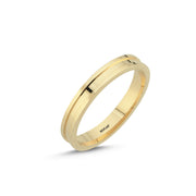 14ct 3,5mm Yellow Gold Stone Set Wedding Ring