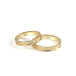 Load image into Gallery viewer, 14ct 3,5mm Yellow Gold Stone Set Wedding Ring