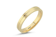 14ct 3,5mm Yellow Gold Stone Set Wedding Ring