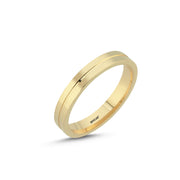 14ct 3,5mm Yellow Gold Stone Set Wedding Ring