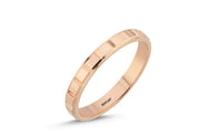 14ct 4mm Rose Gold Stone Set Wedding Ring