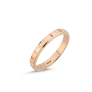 14ct 4mm Rose Gold Stone Set Wedding Ring