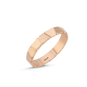 14ct 4mm Rose Gold Stone Set Wedding Ring