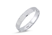 14ct 4mm White Gold Stone Set Wedding Ring