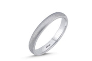 14ct 3mm White Gold Stone Set Wedding Ring