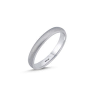 14ct 3mm White Gold Stone Set Wedding Ring