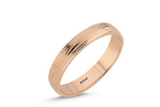 14ct 4mm Rose Gold Stone Set Wedding Ring