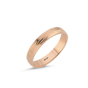 14ct 4mm Rose Gold Stone Set Wedding Ring