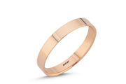 14ct 3,5mm Rose Gold Stone Set Wedding Ring