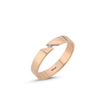 Load image into Gallery viewer, 14ct 3,5mm Rose Gold Stone Set Wedding Ring
