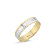 14ct 5mm Yellow & White Gold Wedding Ring